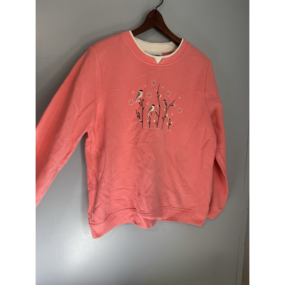 VTG Breckenridge Pullover Women's Sweatshirt grandmacore Birds Large 80% cotton